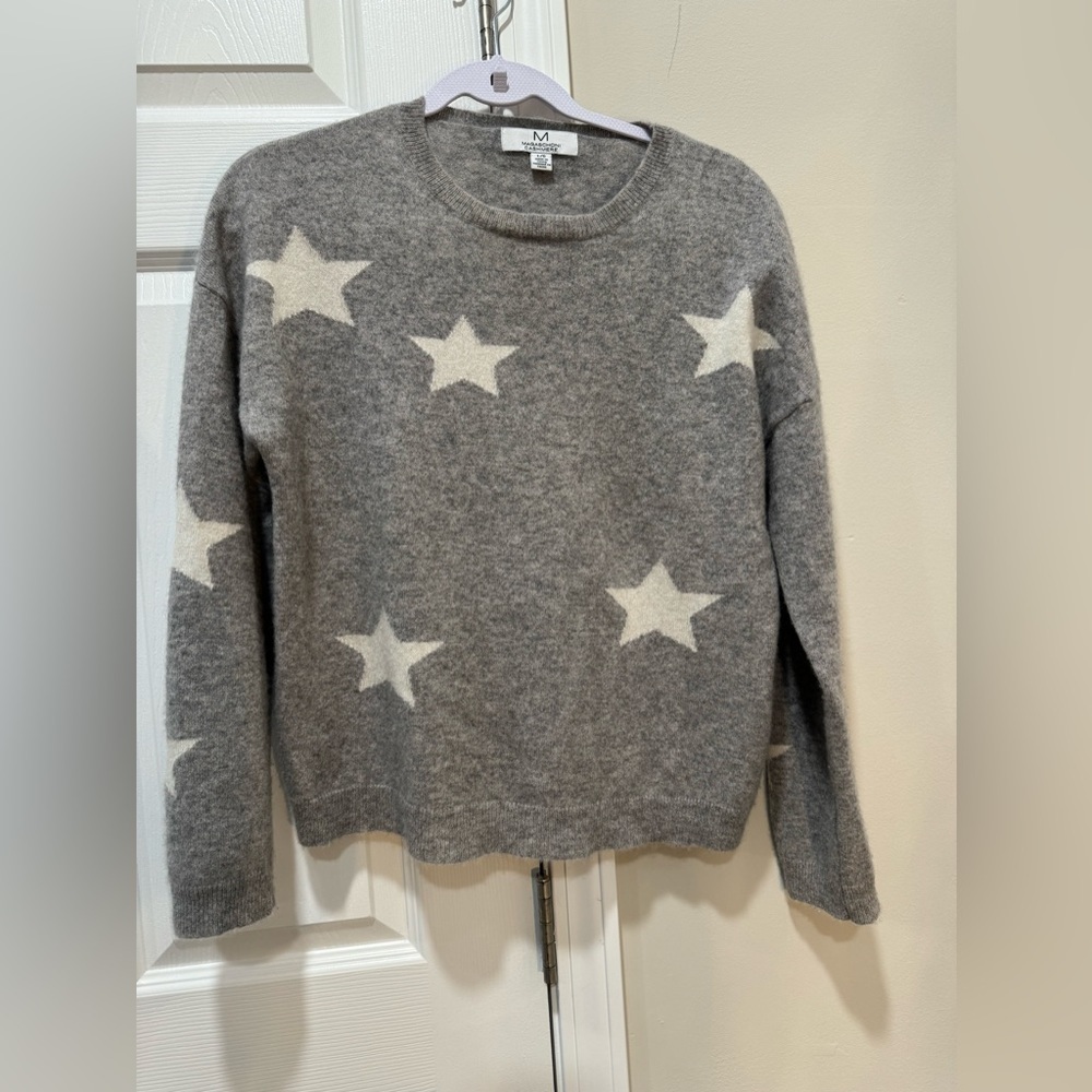 Magaschoni 100% Cashmere Star Pullover Sweater Size MEDIUM